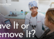 Patient consulting with doctor